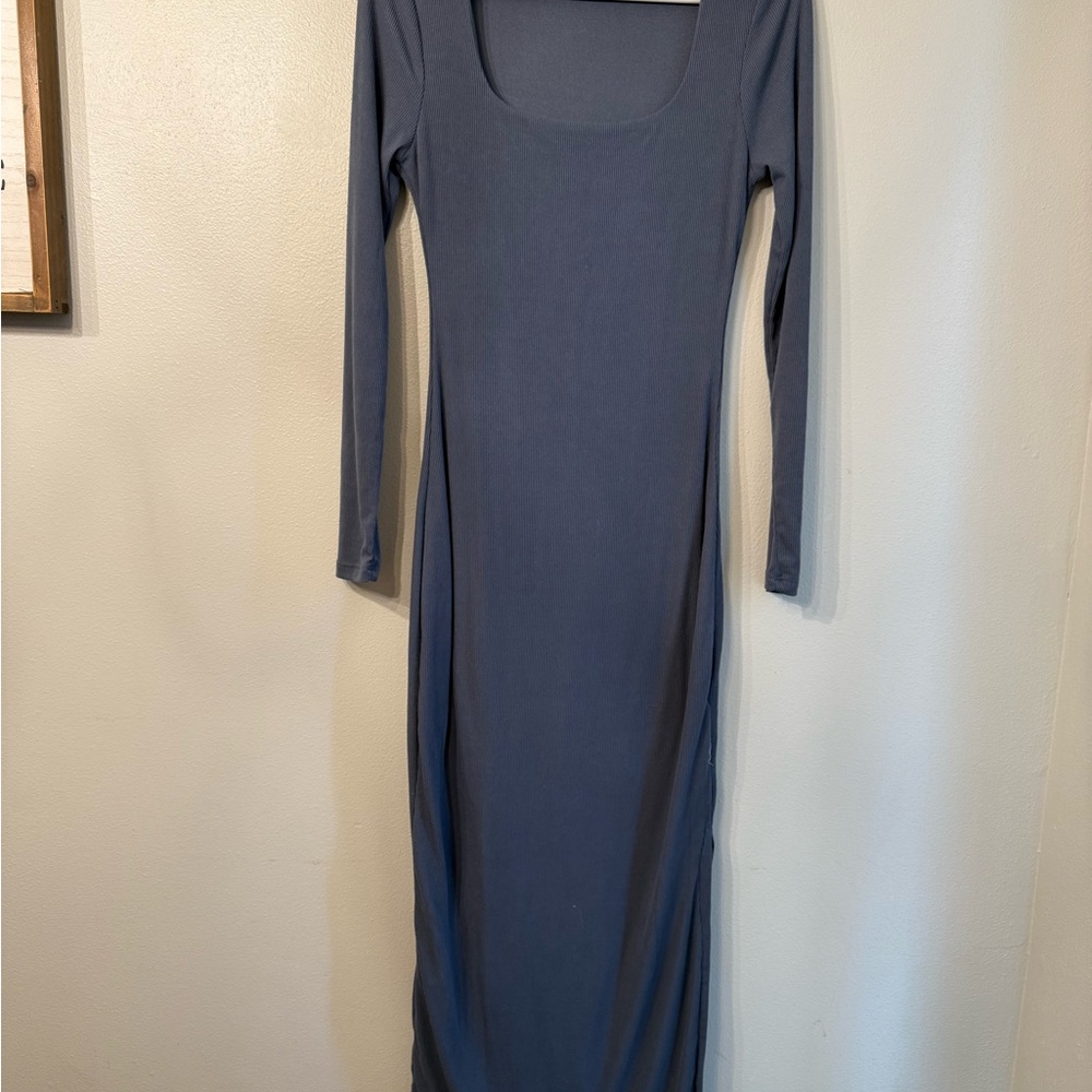 Tj Maxx Woman’s Slate Blue Long Sleeve Dress